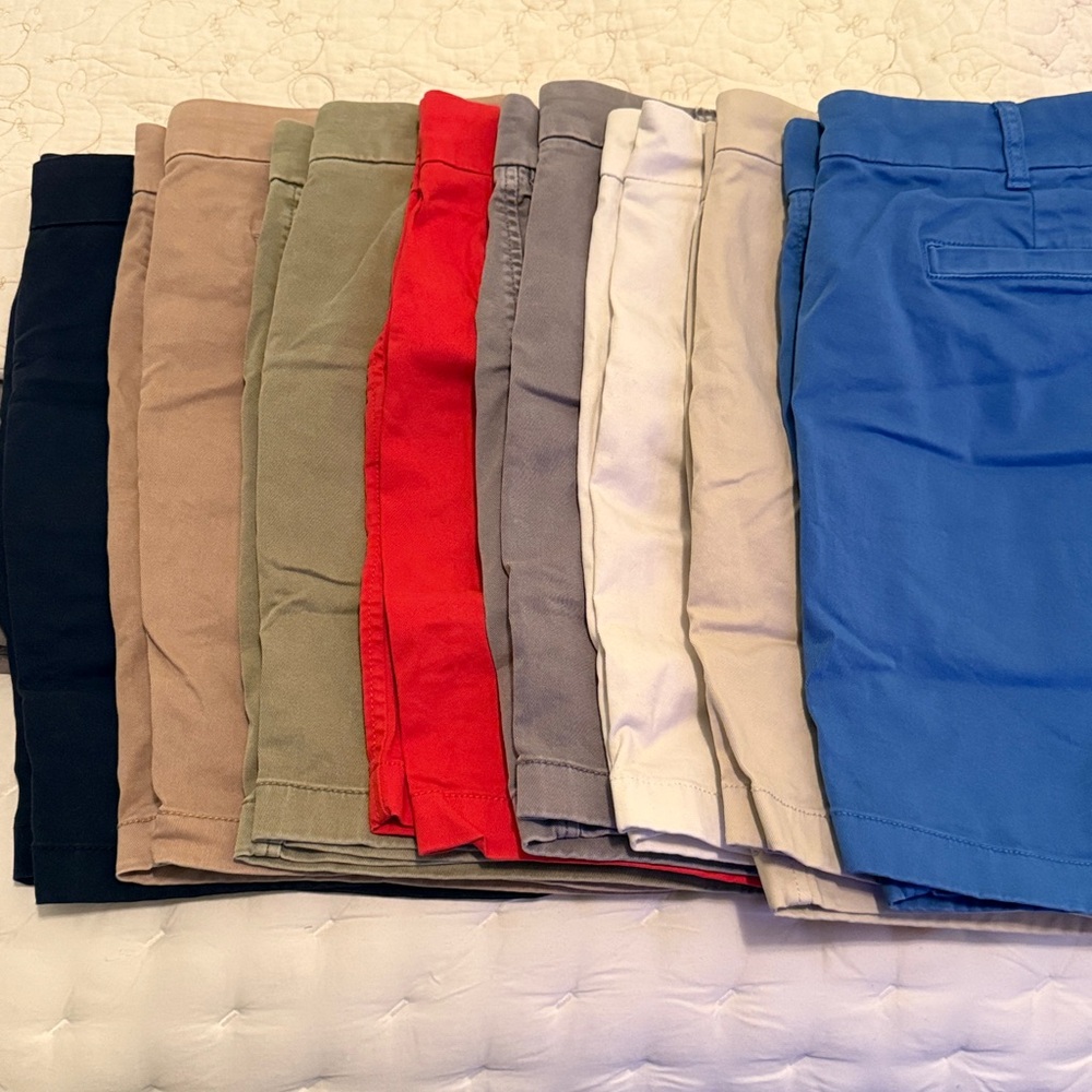 Lot of 8 J. Crew Chino 7” Shorts EUC